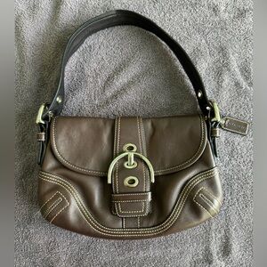 COACH 10188 Brown Soho Flap Buckle Hobo Shoulder Bag Purse Handbag Y2K EXCELLENT